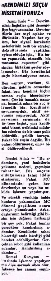 Emin ��la�an r�portaj�, Milliyet, 22 Aral�k 1978